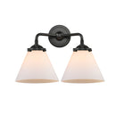 Cone Bath Vanity Light shown in the Oil Rubbed Bronze finish with a Matte White shade