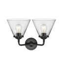 Innovations Lighting Large Cone 2 Light Bath Vanity Light Part Of The Nouveau Collection 284-2W-OB-G42-LED