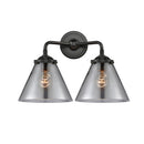 Cone Bath Vanity Light shown in the Oil Rubbed Bronze finish with a Plated Smoke shade