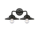 Railroad Bath Vanity Light shown in the Oil Rubbed Bronze finish with a Oil Rubbed Bronze shade