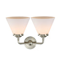 Innovations Lighting Large Cone 2 Light Bath Vanity Light Part Of The Nouveau Collection 284-2W-SN-G41-LED