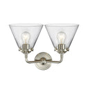 Innovations Lighting Large Cone 2 Light Bath Vanity Light Part Of The Nouveau Collection 284-2W-SN-G42-LED