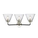 Innovations Lighting Large Cone 3 Light Bath Vanity Light Part Of The Nouveau Collection 284-3W-BPN-G42-LED