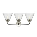 Innovations Lighting Large Cone 3 Light Bath Vanity Light Part Of The Nouveau Collection 284-3W-BPN-G44-LED