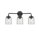 Bell Bath Vanity Light shown in the Oil Rubbed Bronze finish with a Clear shade