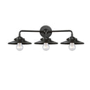 Railroad Bath Vanity Light shown in the Oil Rubbed Bronze finish with a Oil Rubbed Bronze shade