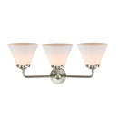 Innovations Lighting Large Cone 3 Light Bath Vanity Light Part Of The Nouveau Collection 284-3W-SN-G41-LED