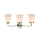 Innovations Lighting Small Cone 3 Light Bath Vanity Light Part Of The Nouveau Collection 284-3W-SN-G61-LED