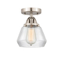 Innovations Lighting Fulton 1 Light 6.75" Semi-Flush Mount 288-1C-SN-G172