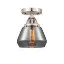 Innovations Lighting Fulton 1 Light 6.75" Semi-Flush Mount 288-1C-SN-G173
