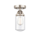 Innovations Lighting Dover 1 Light 4.5" Semi-Flush Mount 288-1C-SN-G312
