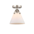 Innovations Lighting Large Cone 1 Light 7.75" Semi-Flush Mount 288-1C-SN-G41