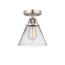 Innovations Lighting Large Cone 1 Light 7.75" Semi-Flush Mount 288-1C-SN-G42