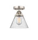 Innovations Lighting Large Cone 1 Light 7.75" Semi-Flush Mount 288-1C-SN-G44-LED