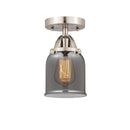 Innovations Lighting Small Bell 1 Light 5" Semi-Flush Mount 288-1C-SN-G53