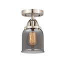 Innovations Lighting Small Bell 1 Light 5" Semi-Flush Mount 288-1C-SN-G53-LED