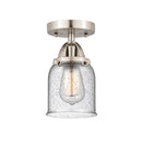 Innovations Lighting Small Bell 1 Light 5" Semi-Flush Mount 288-1C-SN-G54-LED