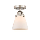 Innovations Lighting Small Cone 1 Light 6.25" Semi-Flush Mount 288-1C-SN-G61