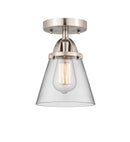 Innovations Lighting Small Cone 1 Light 6.25" Semi-Flush Mount 288-1C-SN-G62-LED