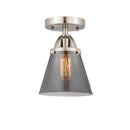 Innovations Lighting Small Cone 1 Light 6.25" Semi-Flush Mount 288-1C-SN-G63