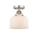 Innovations Lighting Large Bell 1 Light 8" Semi-Flush Mount 288-1C-SN-G71
