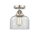 Innovations Lighting Large Bell 1 Light 8" Semi-Flush Mount 288-1C-SN-G72-LED