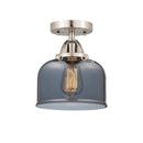 Innovations Lighting Large Bell 1 Light 8" Semi-Flush Mount 288-1C-SN-G73