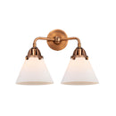 Cone Bath Vanity Light shown in the Antique Copper finish with a Matte White shade