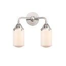 Dover Bath Vanity Light shown in the Polished Chrome finish with a Matte White shade