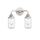 Dover Bath Vanity Light shown in the Polished Chrome finish with a Clear shade
