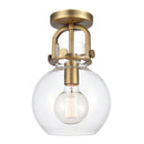 Innovations Lighting Newton Sphere 1 Light 8" Flush Mount 410-1F-BB-8CL