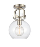Innovations Lighting Newton Sphere 1 Light 8" Flush Mount 410-1F-SN-8CL-LED