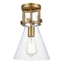 Innovations Lighting Newton Cone 1 Light 8" Flush Mount 411-1F-BB-8CL