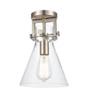 Innovations Lighting Newton Cone 1 Light 8" Flush Mount 411-1F-SN-8CL-LED