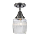 Innovations Lighting Colton 1 Light 5.5" Flush Mount 447-1C-BK-G302