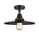 Innovations Lighting Appalachian 1 Light" Flush Mount 447-1C-BK-MFR-BK-12
