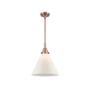 Cone Mini Pendant shown in the Antique Copper finish with a Matte White shade