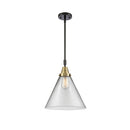 Cone Mini Pendant shown in the Black Antique Brass finish with a Clear shade