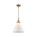 Cone Mini Pendant shown in the Brushed Brass finish with a Matte White shade