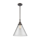 Cone Mini Pendant shown in the Oil Rubbed Bronze finish with a Clear shade