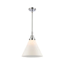 Cone Mini Pendant shown in the Polished Chrome finish with a Matte White shade