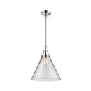 Cone Mini Pendant shown in the Polished Chrome finish with a Clear shade