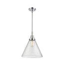 Cone Mini Pendant shown in the Polished Chrome finish with a Seedy shade