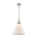 Cone Mini Pendant shown in the Polished Nickel finish with a Matte White shade