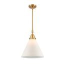 Cone Mini Pendant shown in the Satin Gold finish with a Matte White shade