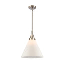 Cone Mini Pendant shown in the Brushed Satin Nickel finish with a Matte White shade