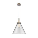 Cone Mini Pendant shown in the Brushed Satin Nickel finish with a Clear shade