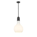 Amherst Mini Pendant shown in the Matte Black finish with a Matte White shade