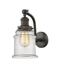 Innovations Lighting Canton 1-100 watt 6.5 inch Oil Rubbed Bronze Sconce Seedy glass 180 Degree Adjustable Swivels 5151WOBG184