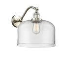 Bell Sconce shown in the Brushed Satin Nickel finish with a Clear shade